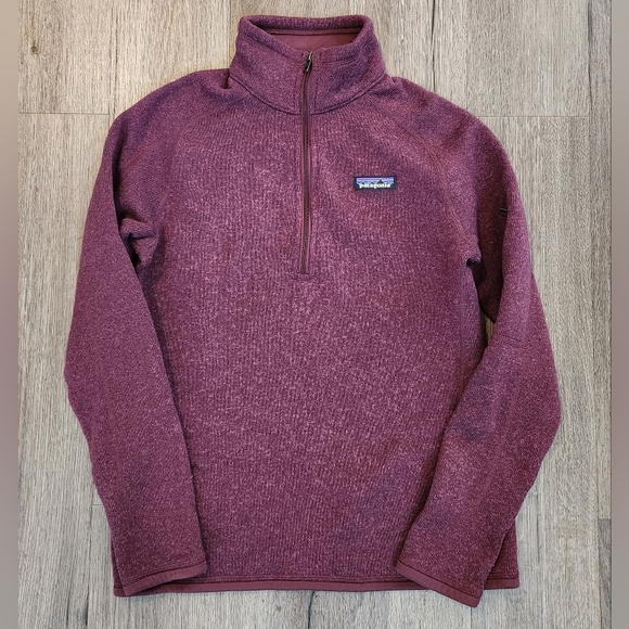 Patagonia Women's Better Sweater 1/4 Zip Fleece Burgundy Women's Size S STY25617 - Picture 1 of 7